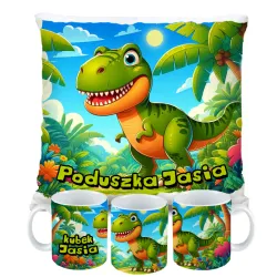 Kubek Poduszka Dinozaur Dinozaury T-rex Tyrannosaurus Triceratops